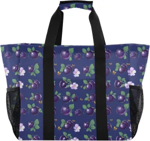 KLL Utility Tote Bag For Women with Handles Collapsable Water Resistant Reusable Grocery Bags