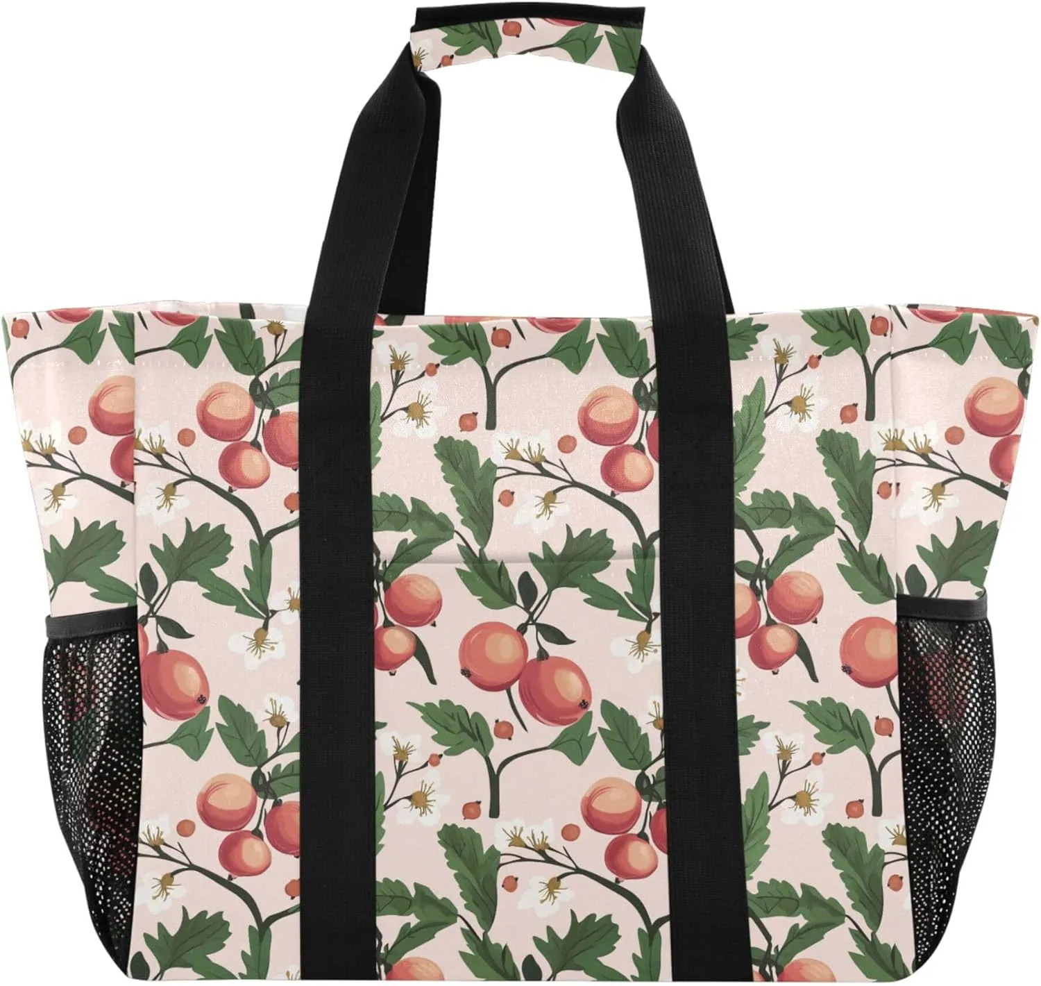 KLL Utility Tote Bag For Women with Handles Collapsable Water Resistant Reusable Grocery Bags