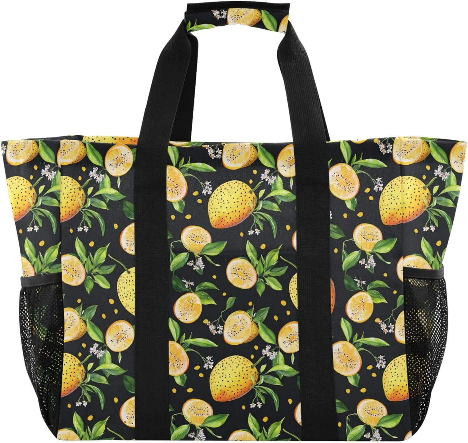 KLL Utility Tote Bag For Women with Handles Collapsable Water Resistant Reusable Grocery Bags