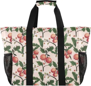 KLL Utility Tote Bag For Women with Handles Collapsable Water Resistant Reusable Grocery Bags