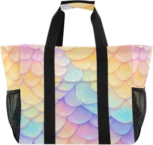 KLL Utility Tote Bag with Handles Foldable Water Resistant Shopping Bags Reusable