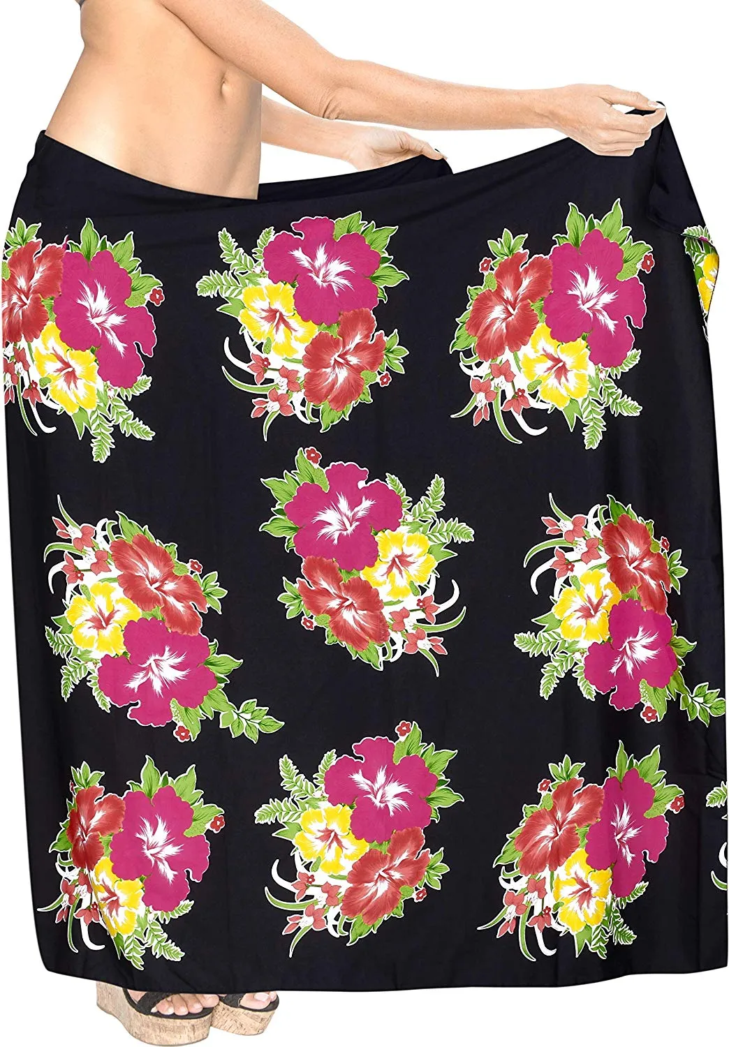 LA LEELA Women Beachwear Bikini Cover up Swimwear Bathing Suit Wrap 4 ONE Size