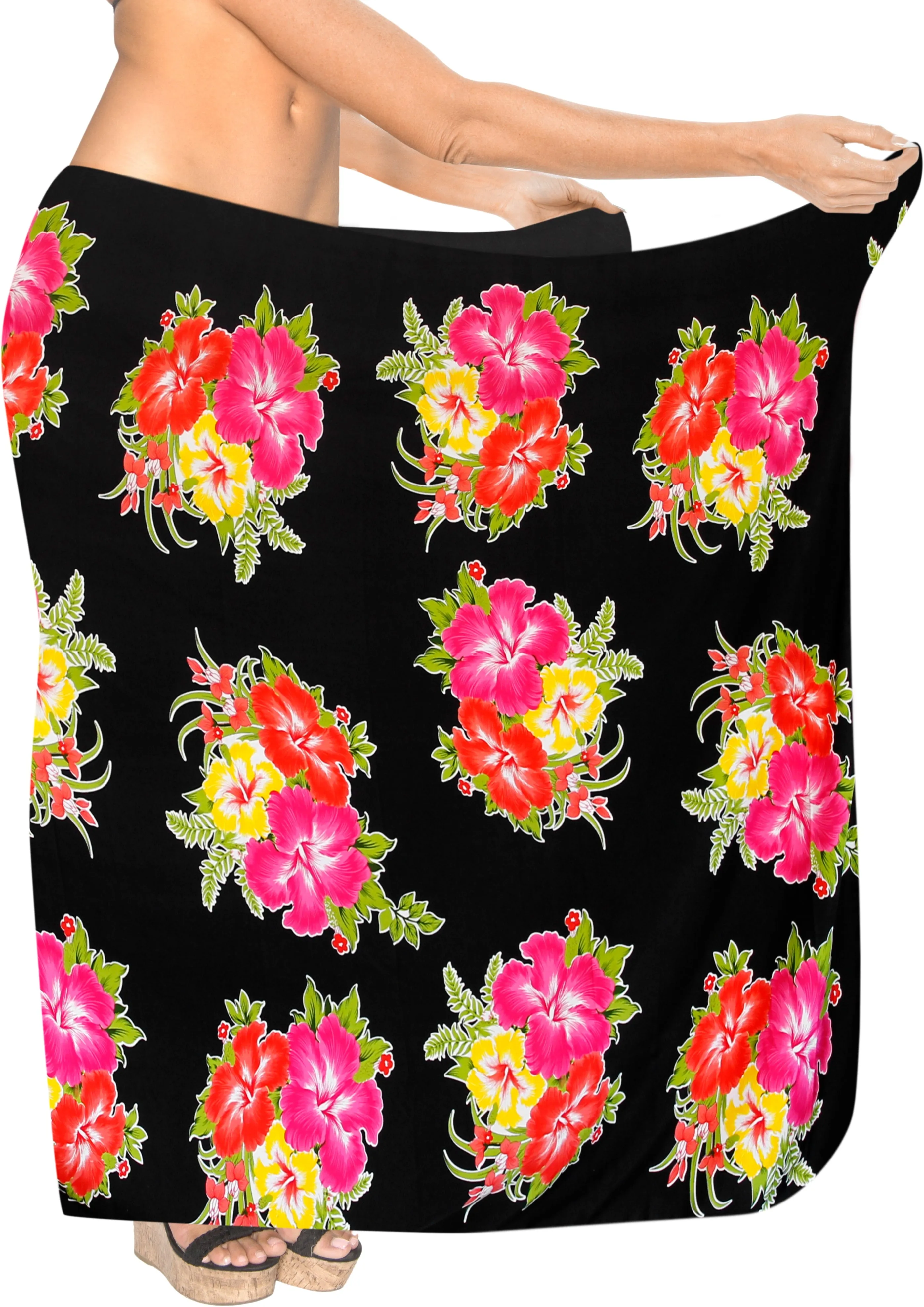 LA LEELA Women Beachwear Bikini Cover up Swimwear Bathing Suit Wrap 4 ONE Size