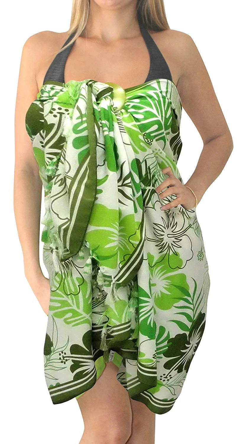 LA LEELA Women Beachwear Bikini Cover up Swimwear Bathing Suit Wrap 4 ONE Size