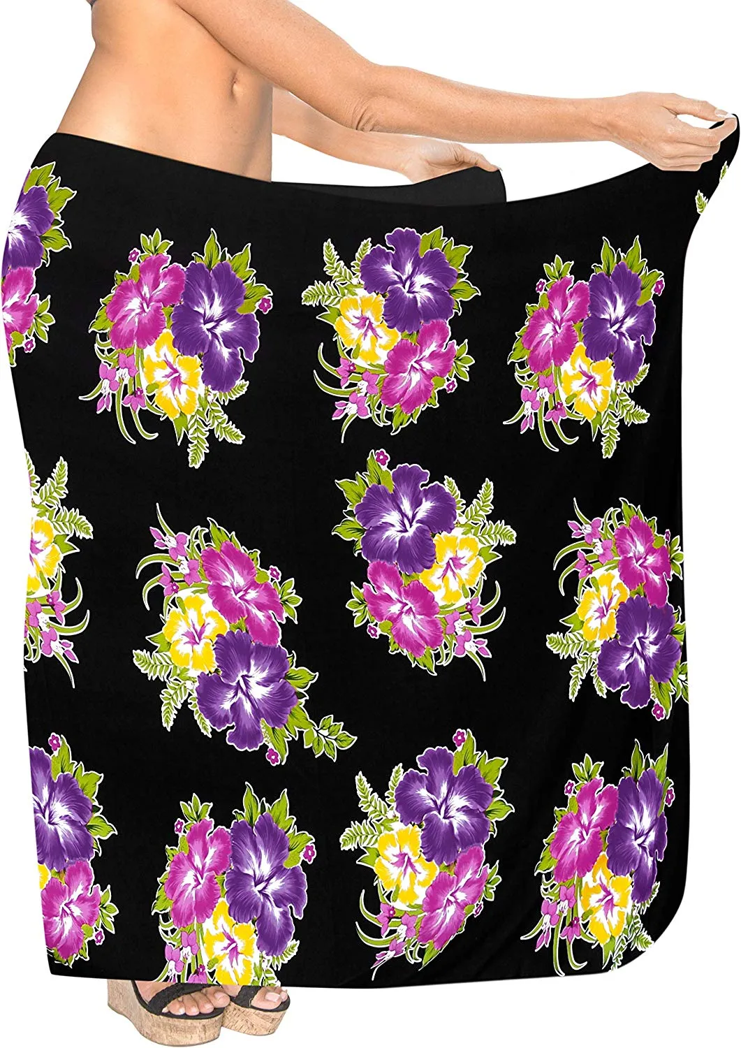 LA LEELA Women Beachwear Bikini Cover up Swimwear Bathing Suit Wrap 4 ONE Size