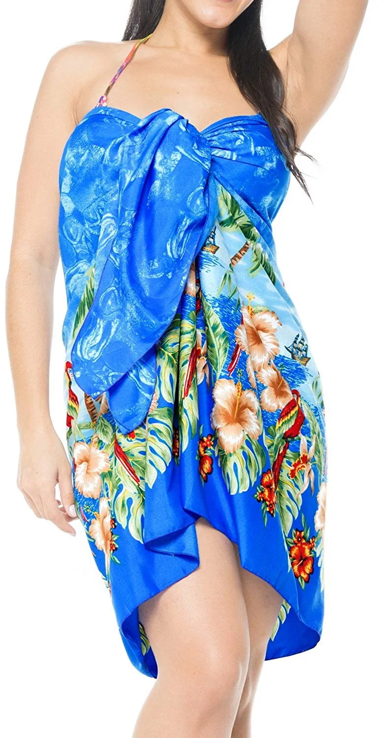 LA LEELA Women Beachwear Bikini Wrap Cover up Swimwear Bathing Suit 1 ONE Size