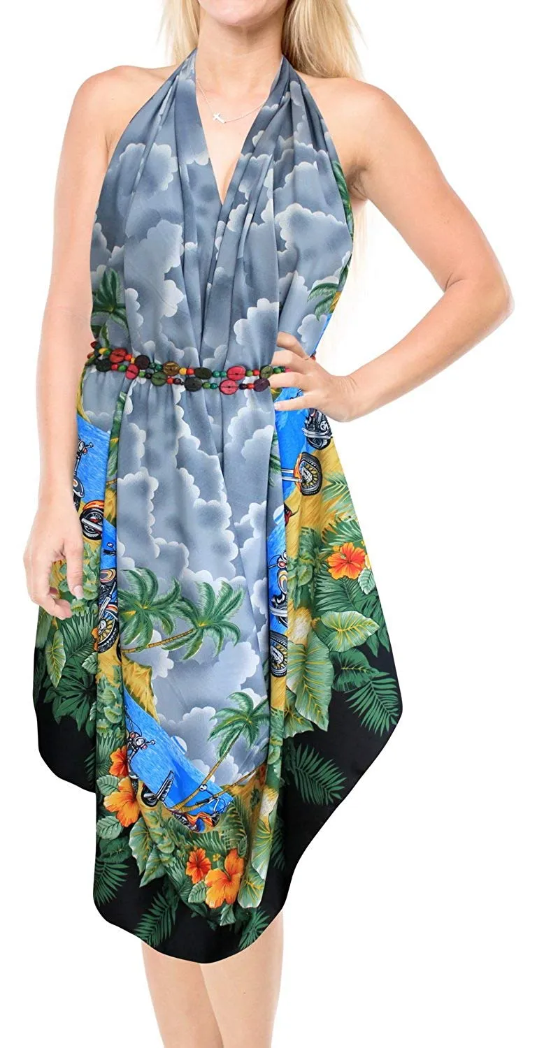 LA LEELA Women Beachwear Bikini Wrap Cover up Swimwear Bathing Suit 1 ONE Size