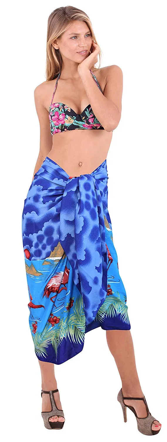 LA LEELA Women Beachwear Bikini Wrap Cover up Swimwear Bathing Suit 27 Plus Size