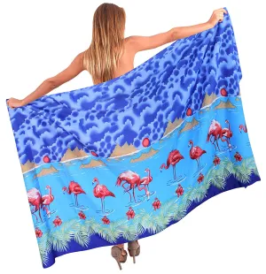 LA LEELA Women Beachwear Bikini Wrap Cover up Swimwear Bathing Suit 27 Plus Size