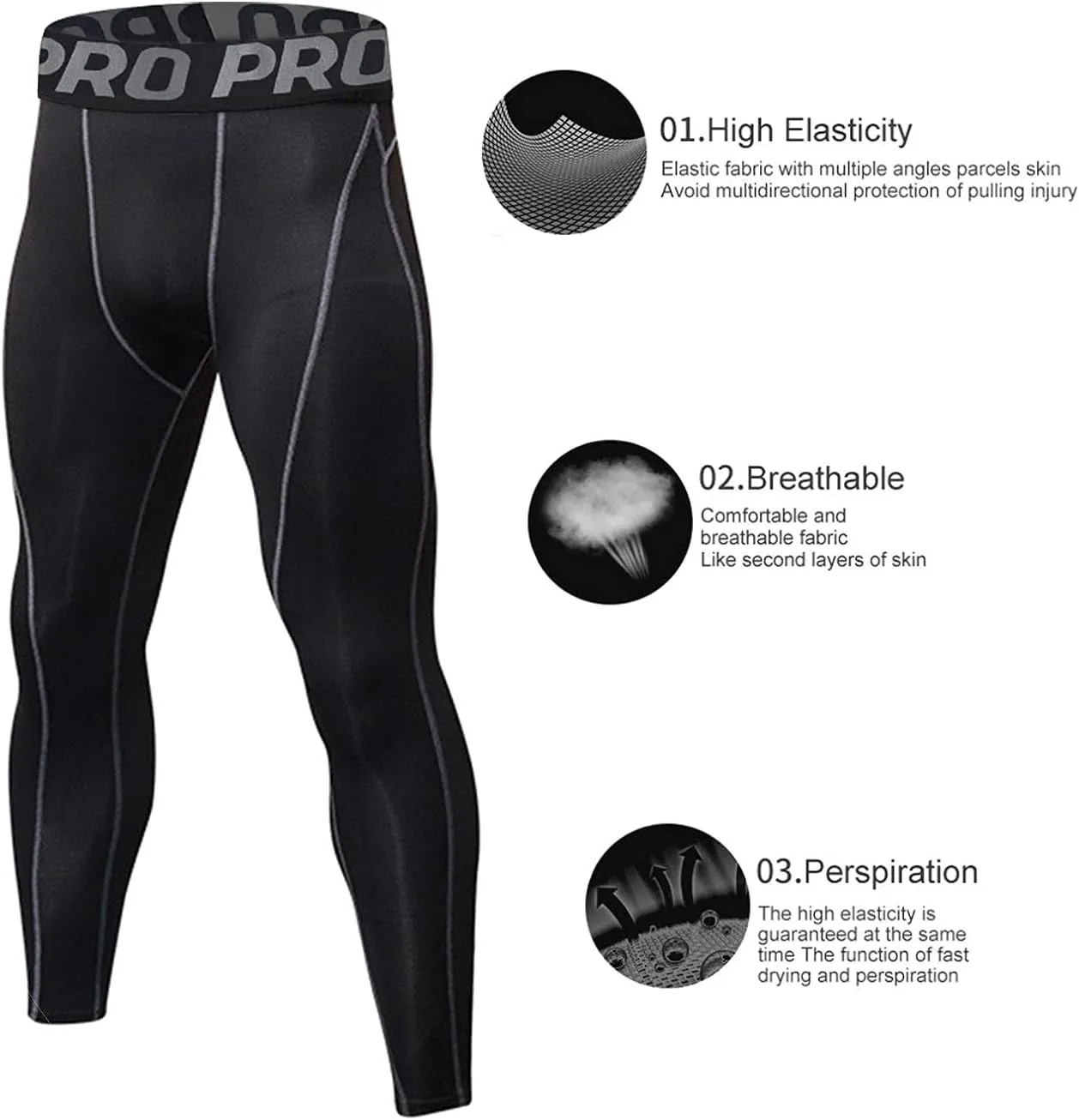 LANBAOSI Mens Workout Compression Set Pants and Long Sleeve Shirts Winter Warm Thermal Baselayer Top & Bottom