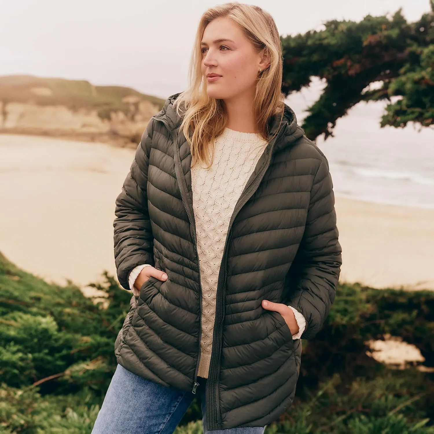 Lands' End Women's Ultralight Packable Down Jacket
