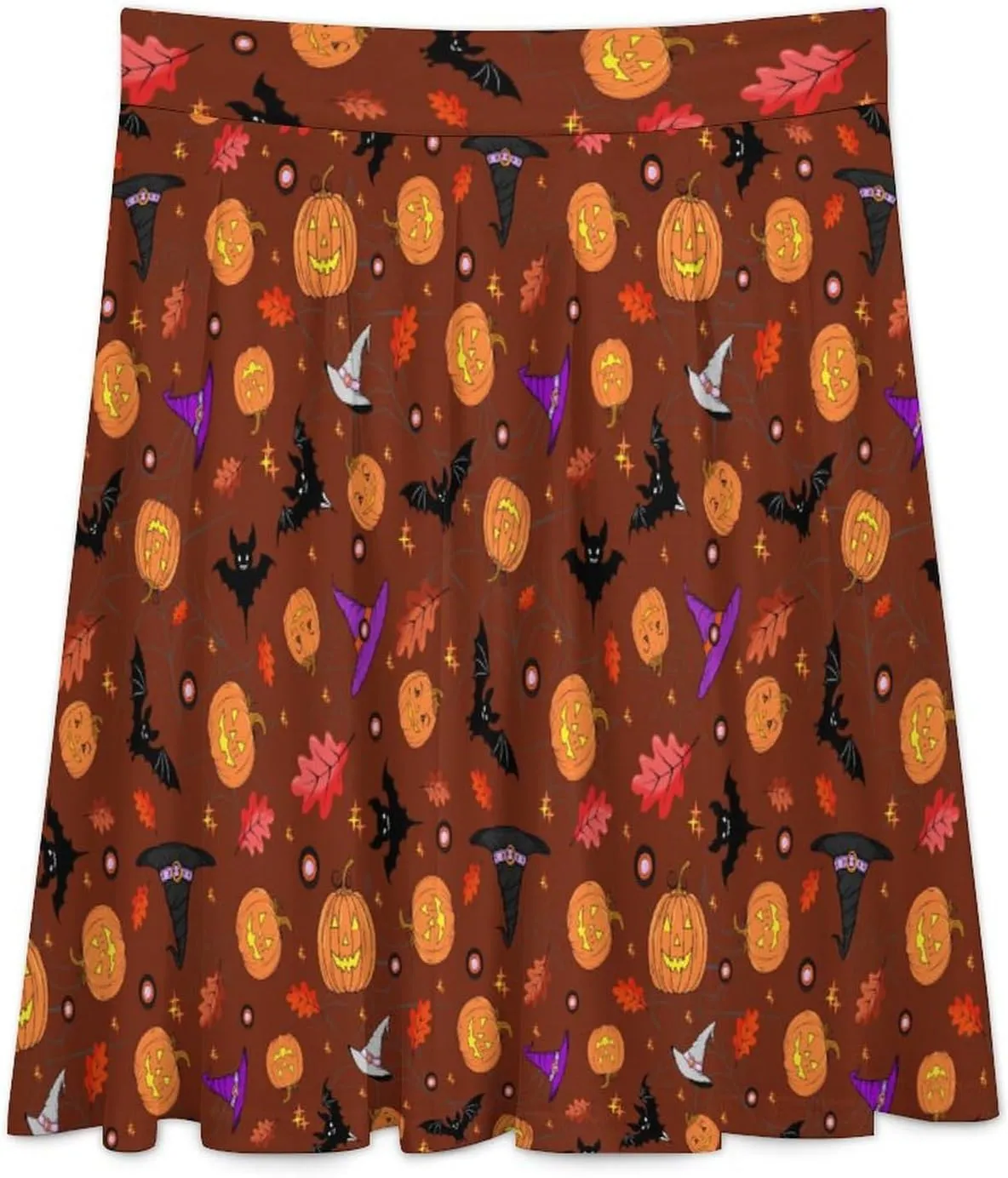 Landscape House Sunflowers Midi Skirts Women Fall Long Skirt Party Office Travel Soft Knee Length Casual Ruffle Skirt