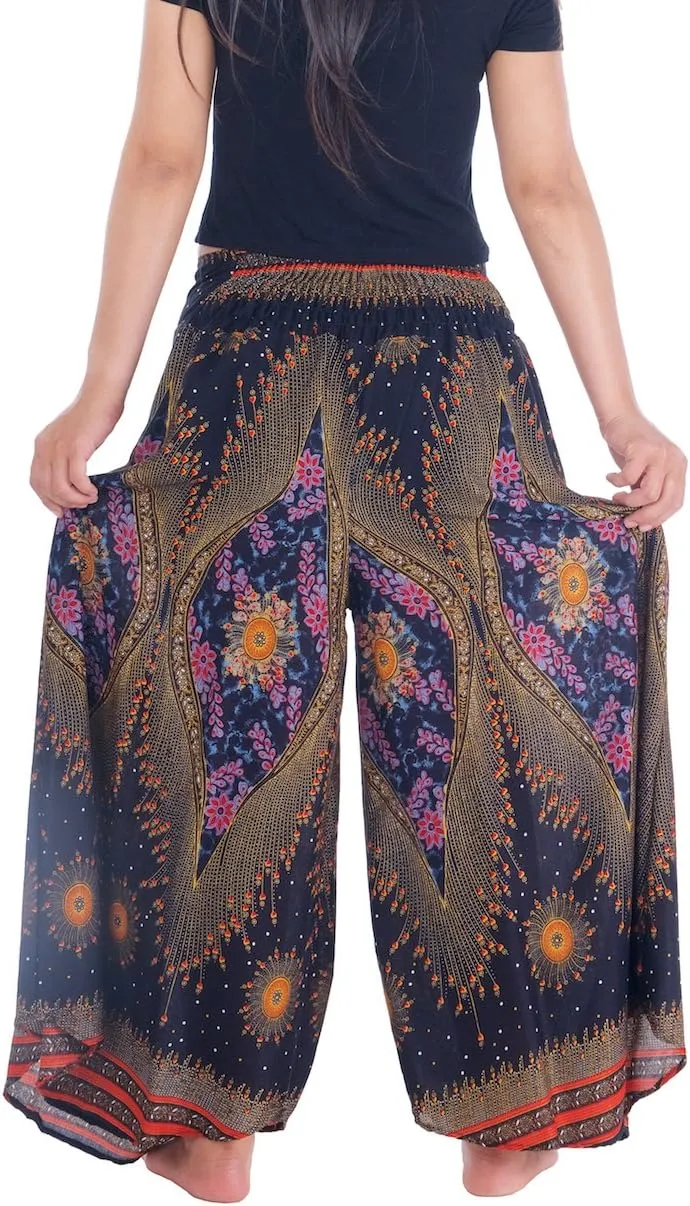 Lannaclothesdesign Palazzo Pants for Women Wide Leg Boho Harem Yoga Pants S M L XL Sizes