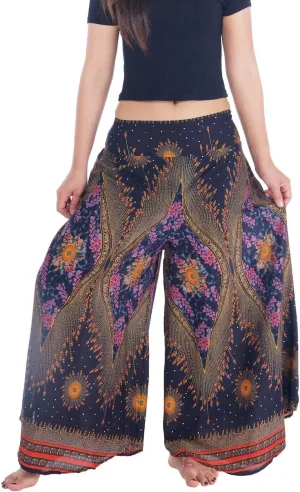 Lannaclothesdesign Palazzo Pants for Women Wide Leg Boho Harem Yoga Pants S M L XL Sizes