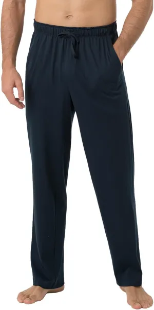 LAPASA Men's Soft Knit Pajama Sets Comfy Sleepwear Loungewear PJ Top Long Sleeve Bottoms Pant with Pocket Meditation M23/M100