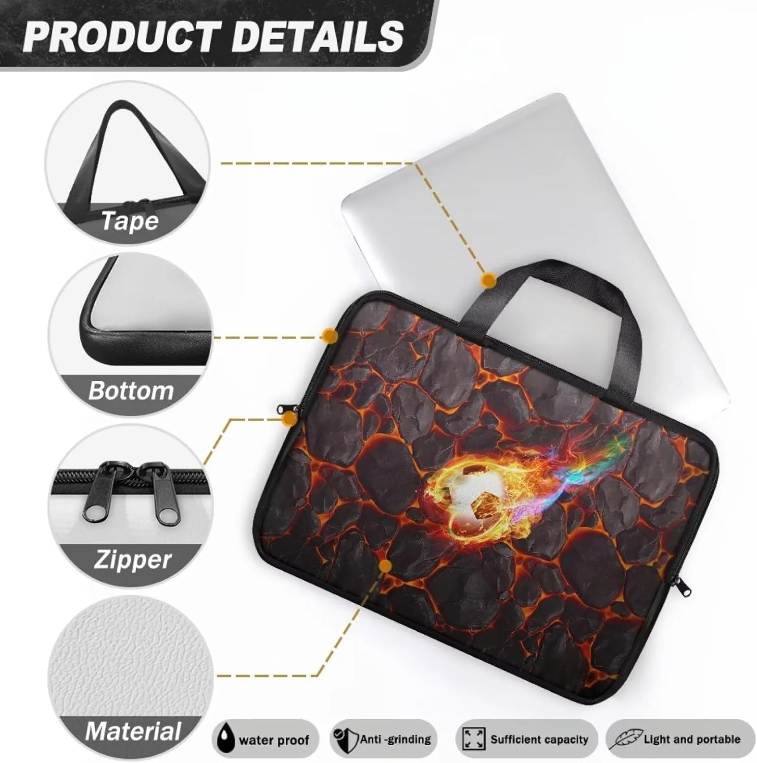 Laptop Bag Leather Water-Resistant Laptop Bags Designer for Men Laptop Carrying Case for College