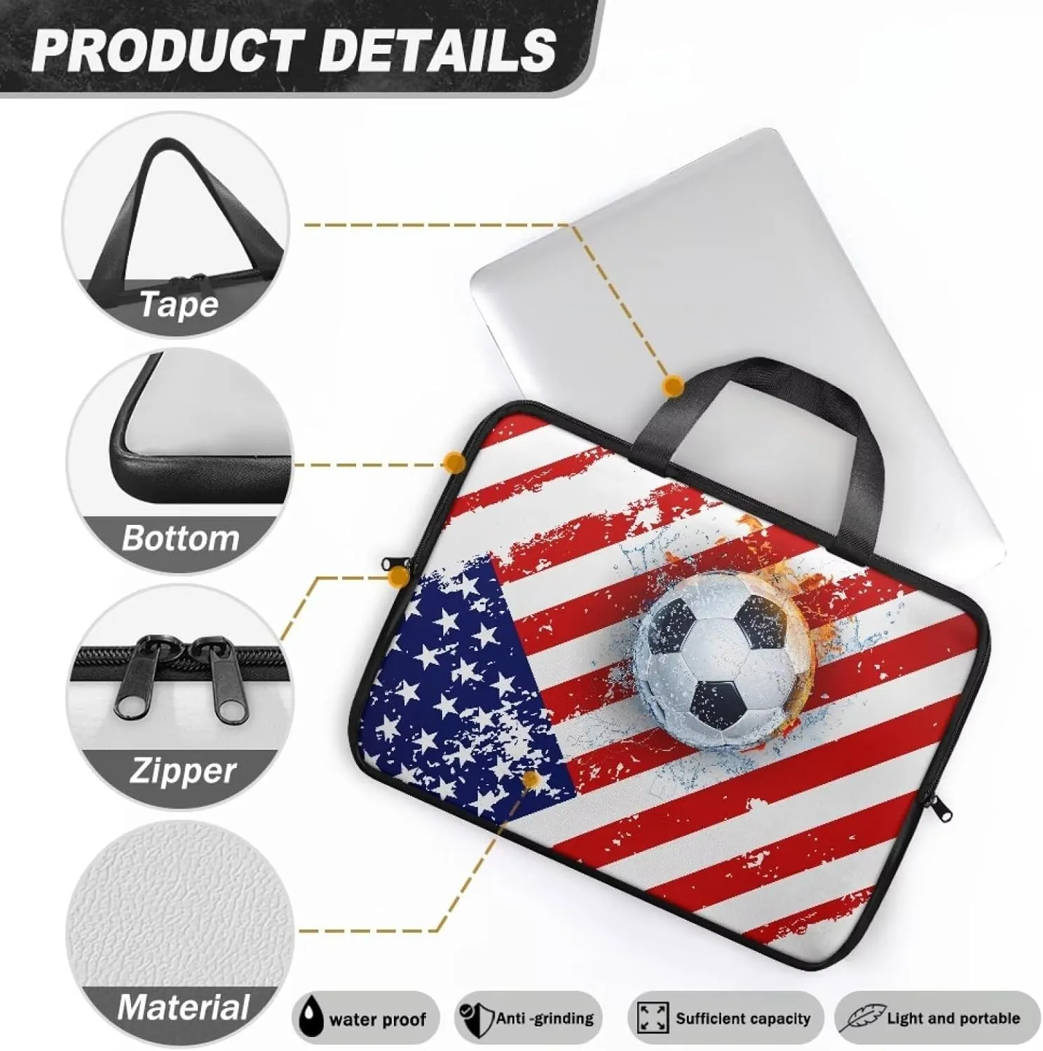 Laptop Bag Leather Water-Resistant Laptop Bags Designer for Men Laptop Carrying Case for College