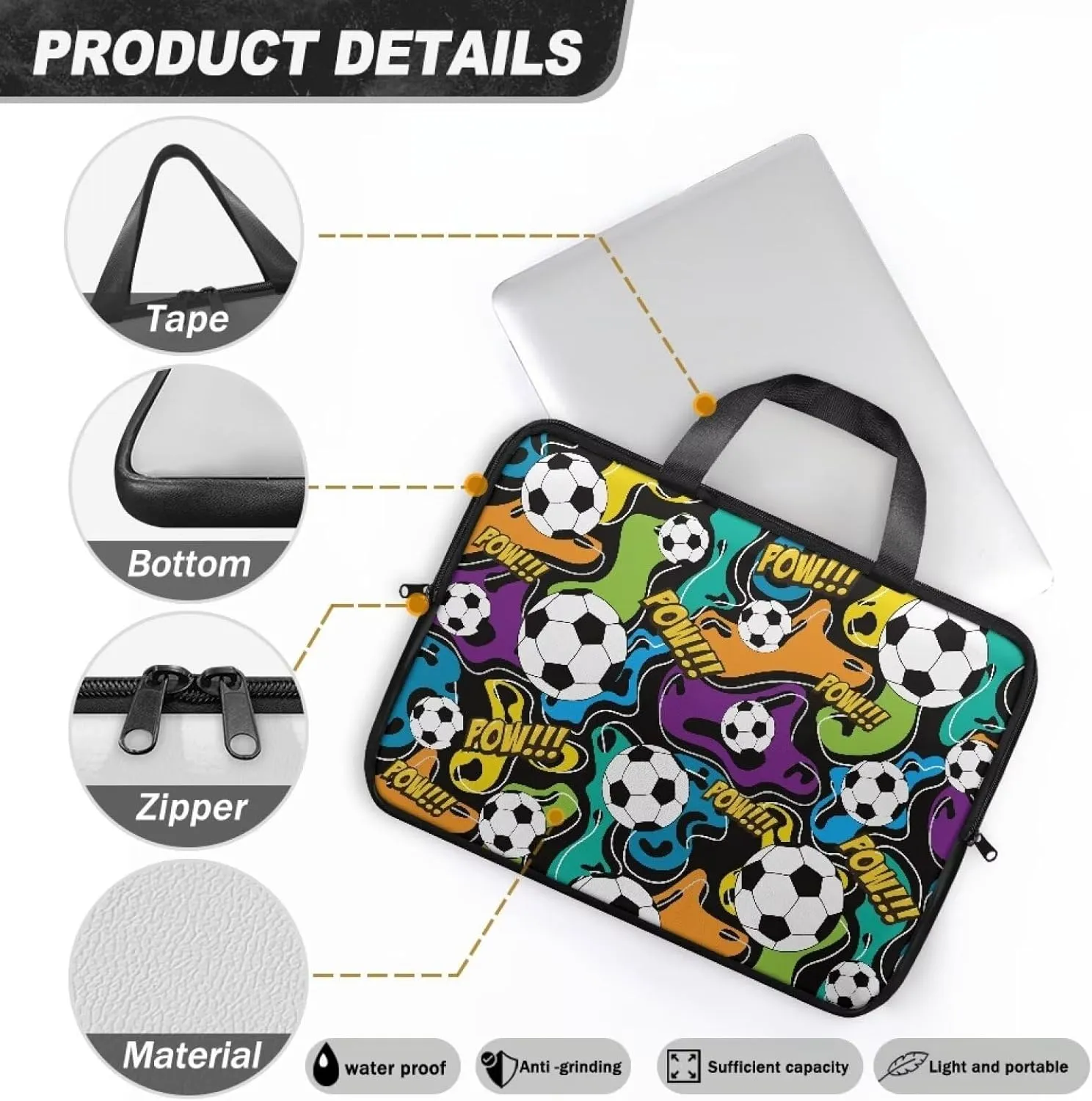 Laptop Bag Leather Water-Resistant Laptop Bags Designer for Men Laptop Carrying Case for College
