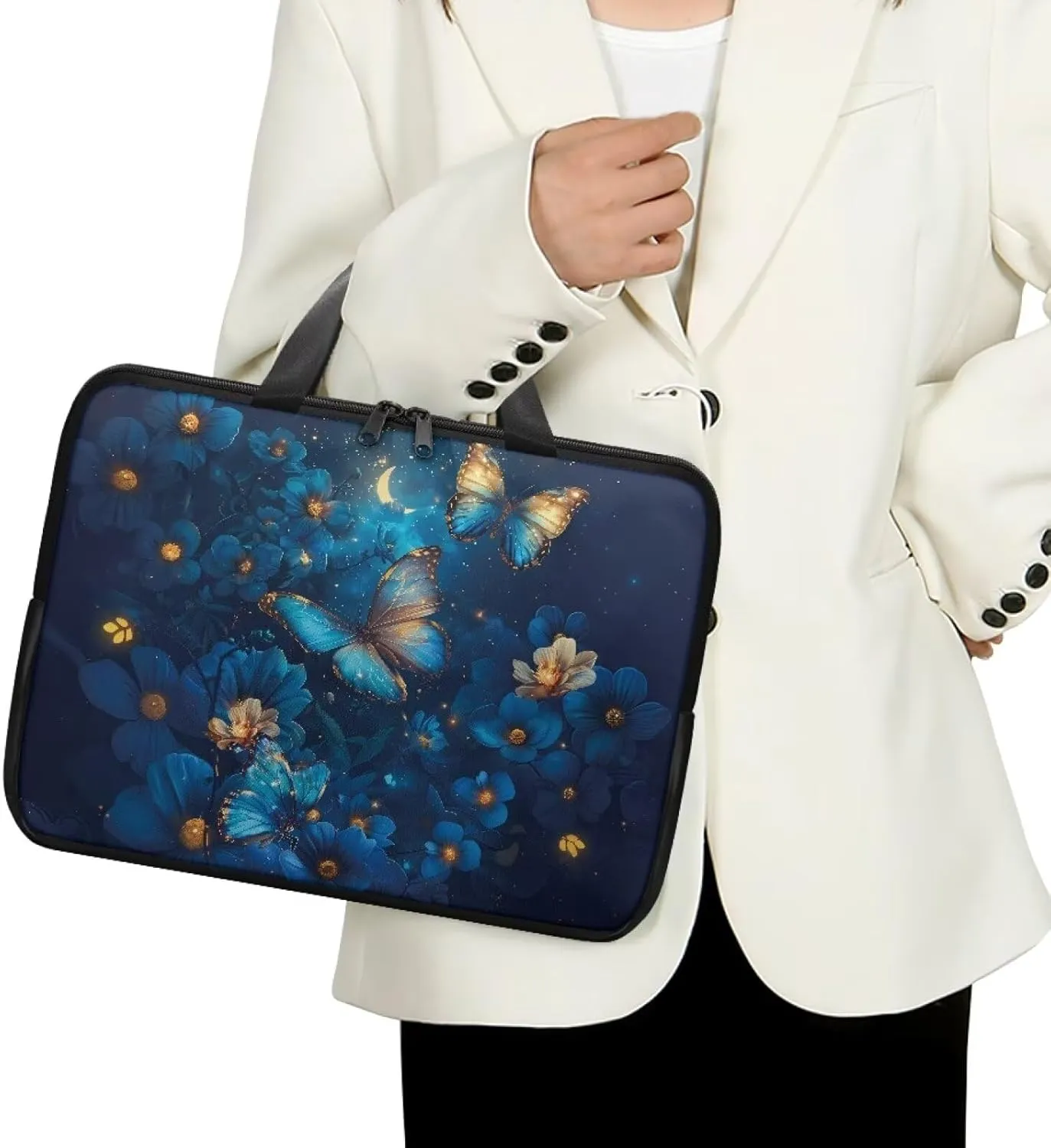 Laptop Carrying Case Pu Leather Laptop Bag Leather for Women Water-Resistant Leather Laptop Ba