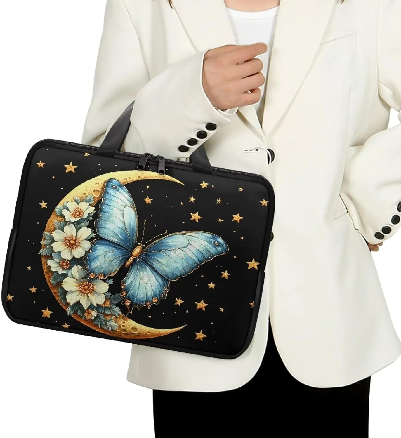 Laptop Carrying Case Pu Leather Laptop Bag Leather for Women Water-Resistant Leather Laptop Ba