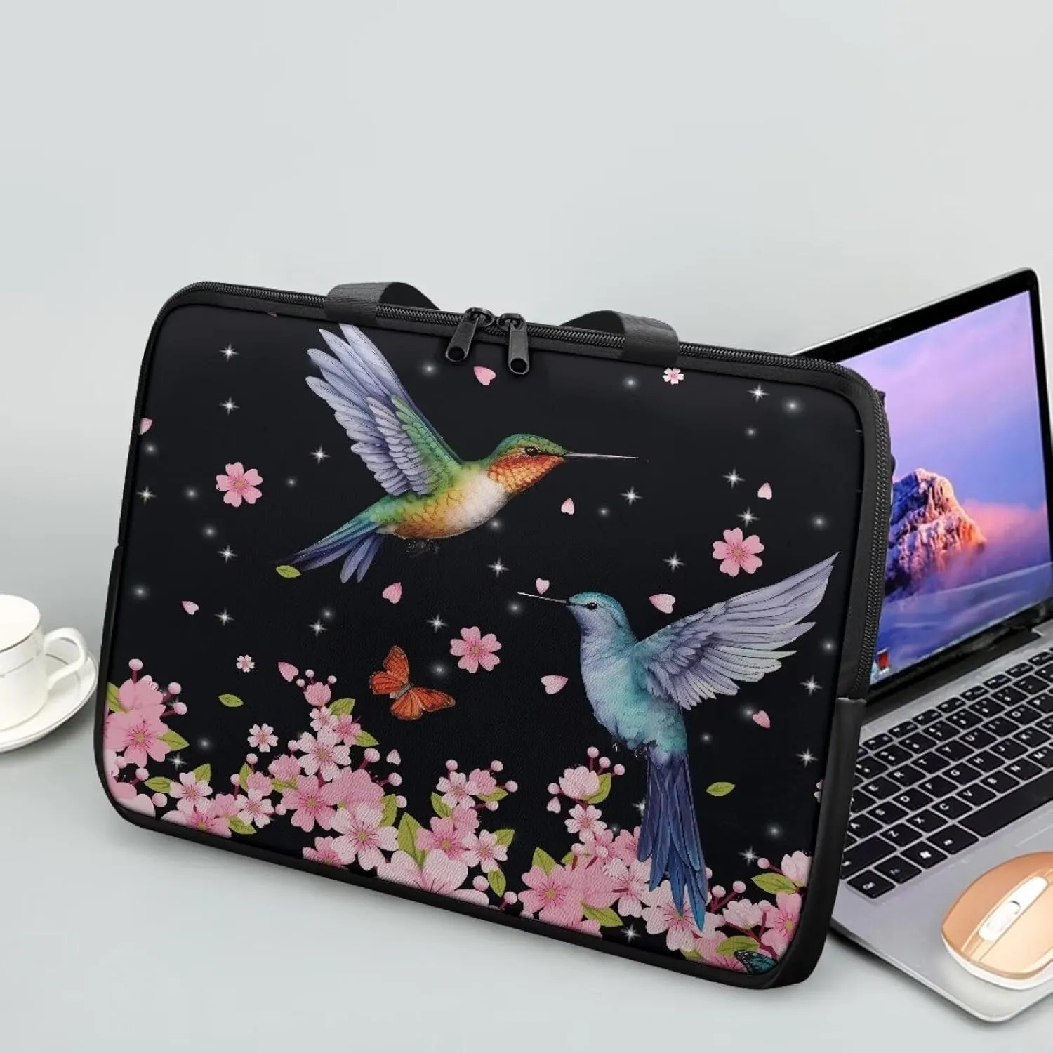 Laptop Carrying Case Pu Leather Laptop Bag Leather for Women Water-Resistant Leather Laptop Ba