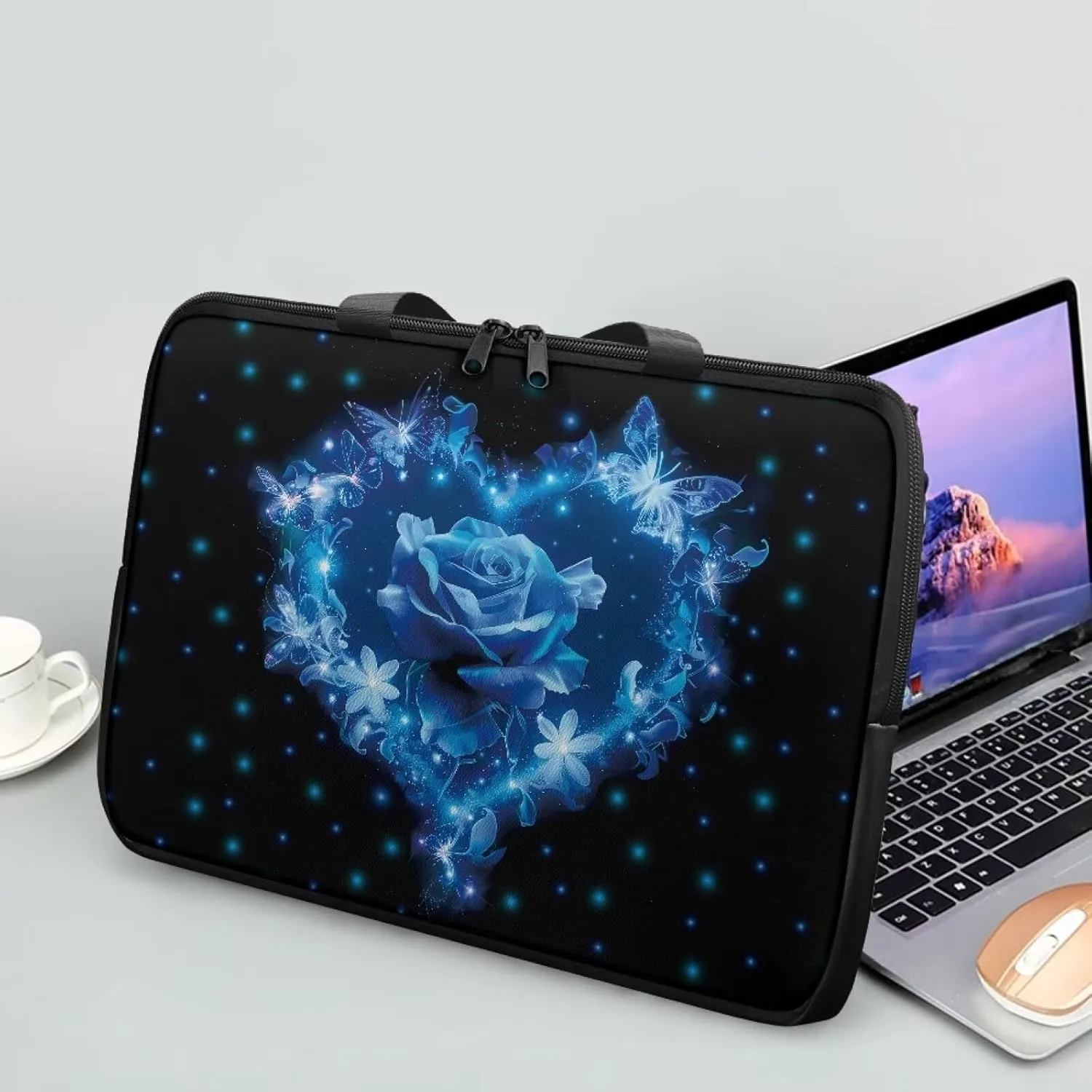 Laptop Carrying Case Pu Leather Laptop Bag Leather for Women Water-Resistant Leather Laptop Ba