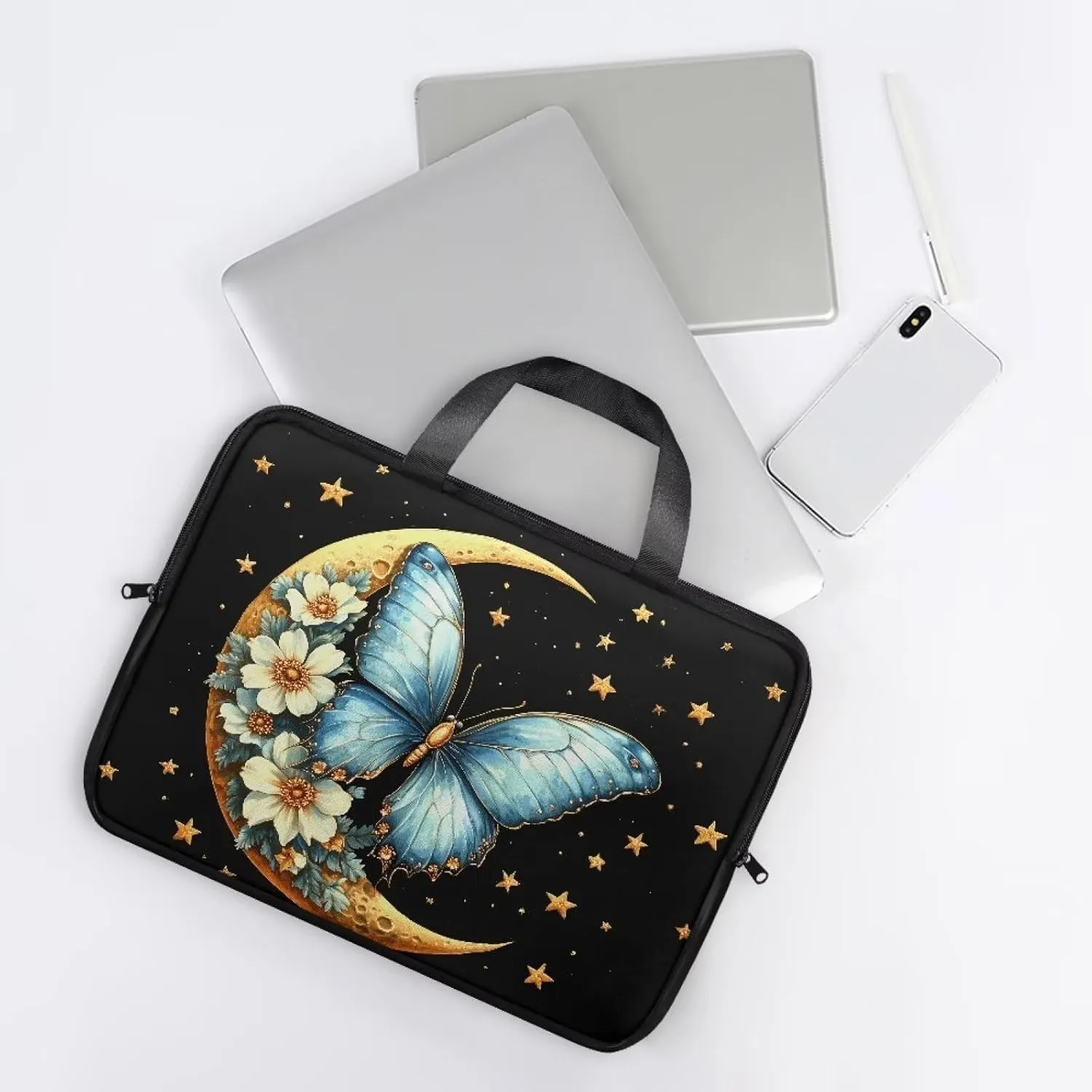 Laptop Carrying Case Pu Leather Laptop Bag Leather for Women Water-Resistant Leather Laptop Ba