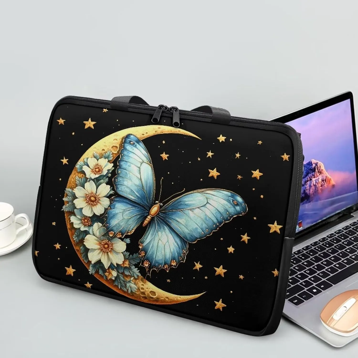 Laptop Carrying Case Pu Leather Laptop Bag Leather for Women Water-Resistant Leather Laptop Ba