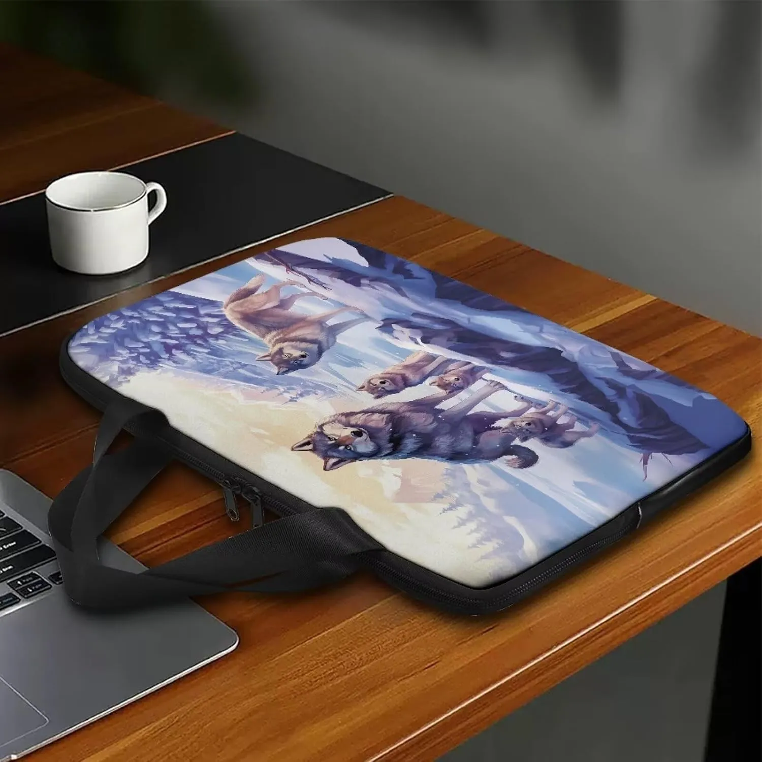 Laptop Carrying Case Pu Leather Laptop Bag Leather for Women Water-Resistant Leather Laptop Ba