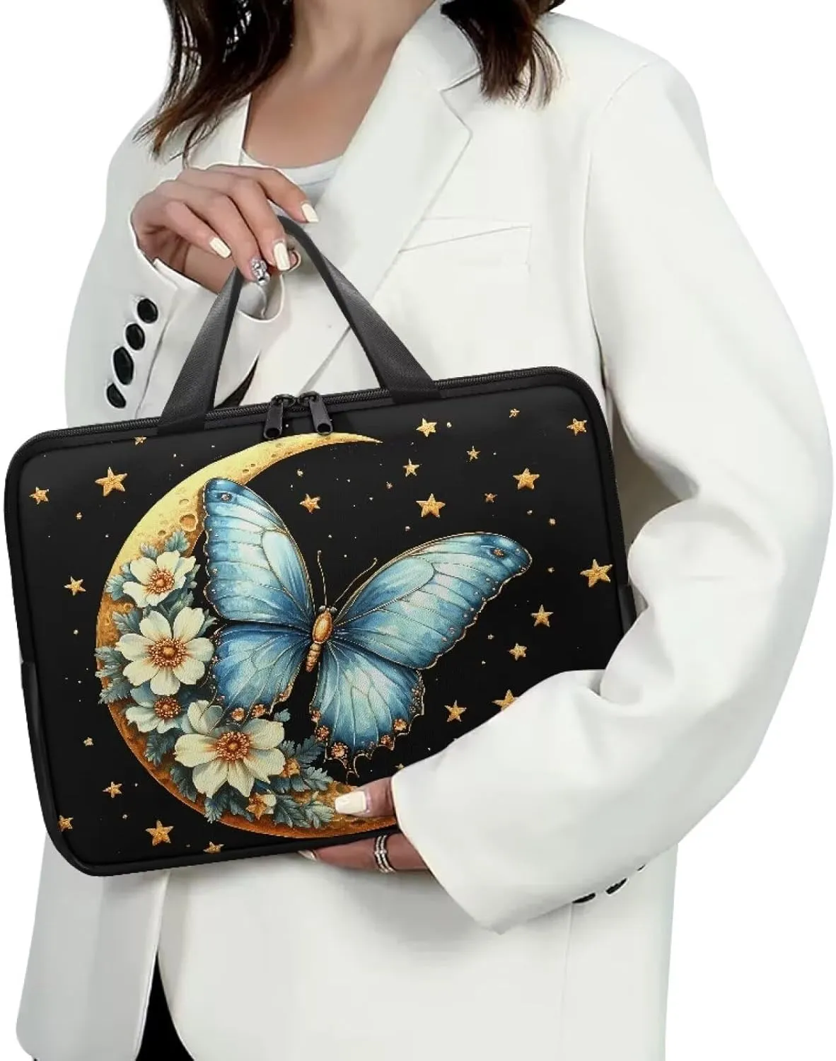 Laptop Carrying Case Pu Leather Laptop Bag Leather for Women Water-Resistant Leather Laptop Ba