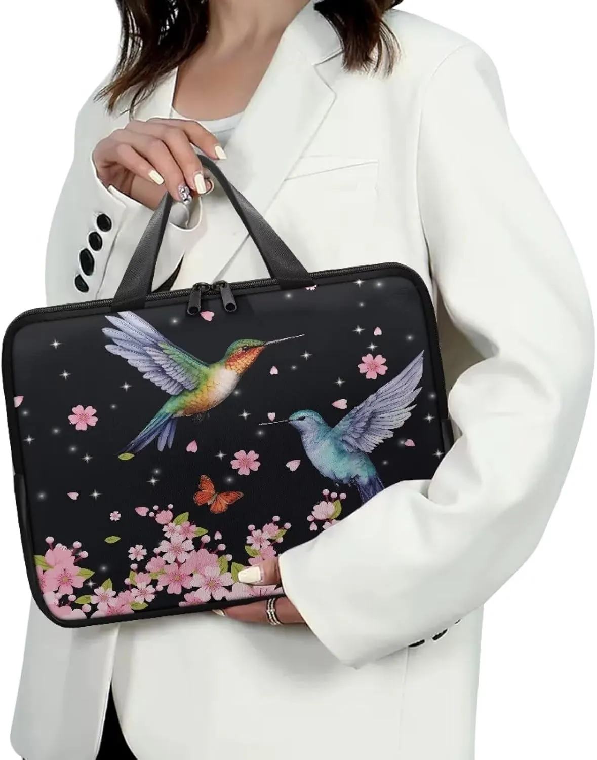 Laptop Carrying Case Pu Leather Laptop Bag Leather for Women Water-Resistant Leather Laptop Ba