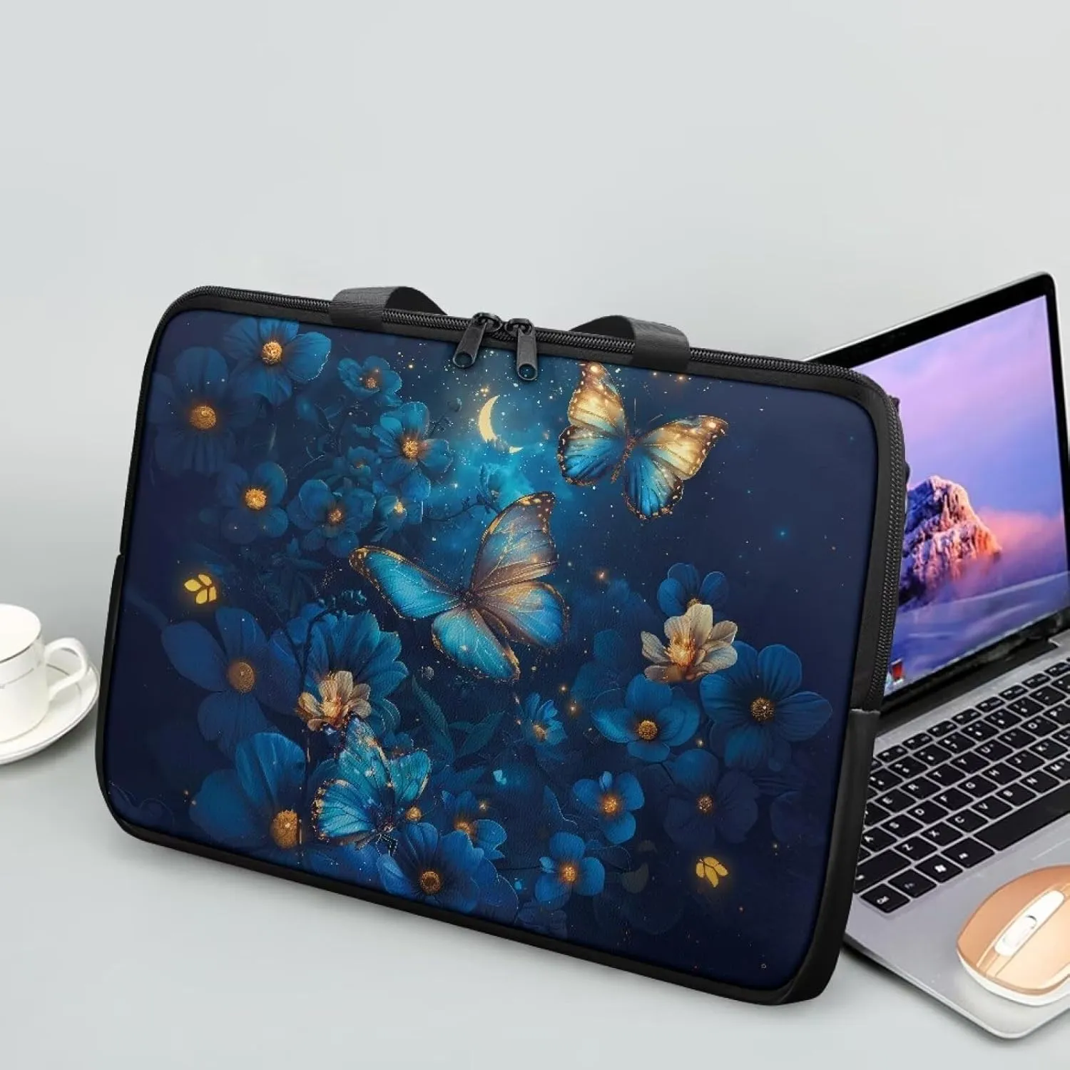 Laptop Carrying Case Pu Leather Laptop Bag Leather for Women Water-Resistant Leather Laptop Ba