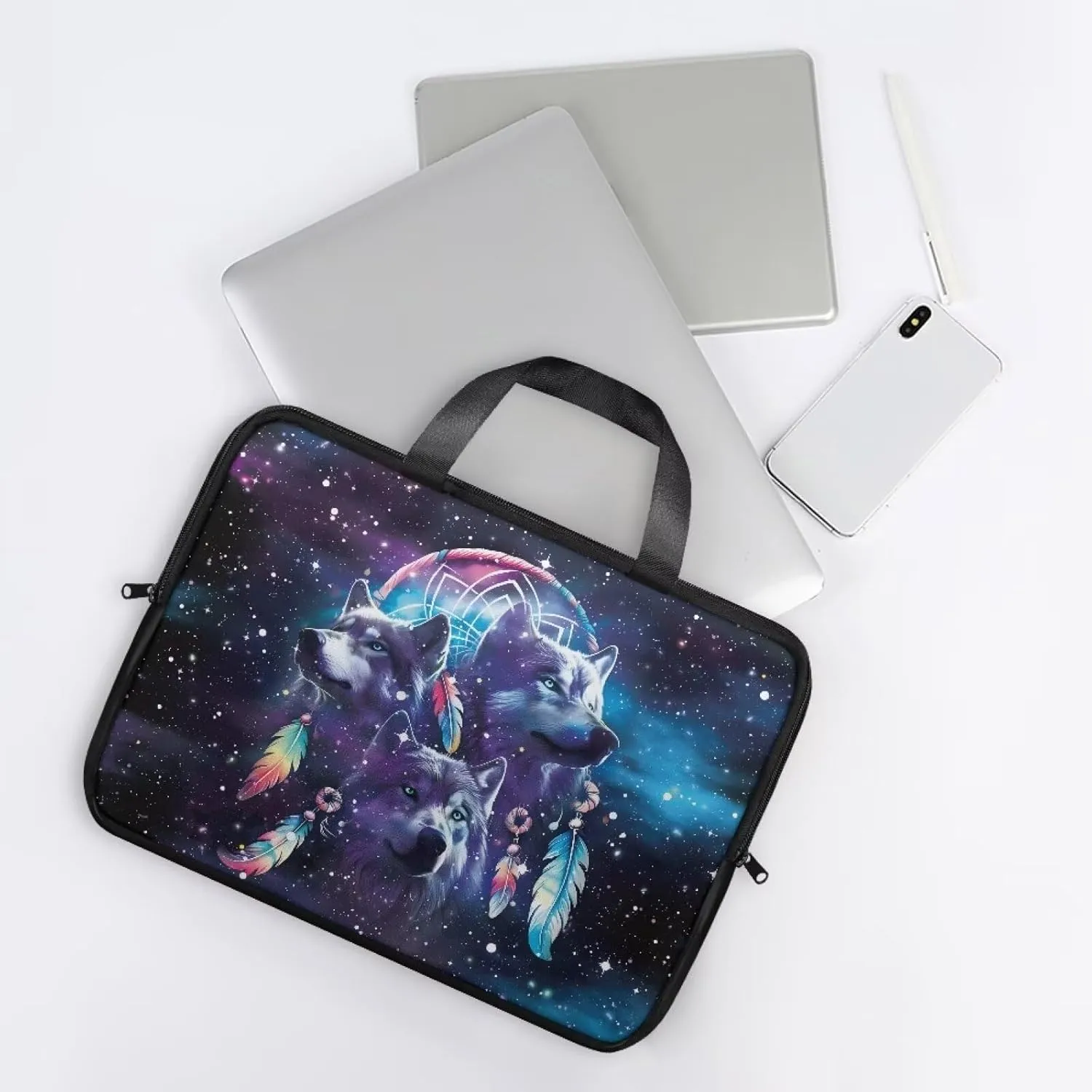 Laptop Carrying Case Pu Leather Laptop Bag Leather for Women Water-Resistant Leather Laptop Ba