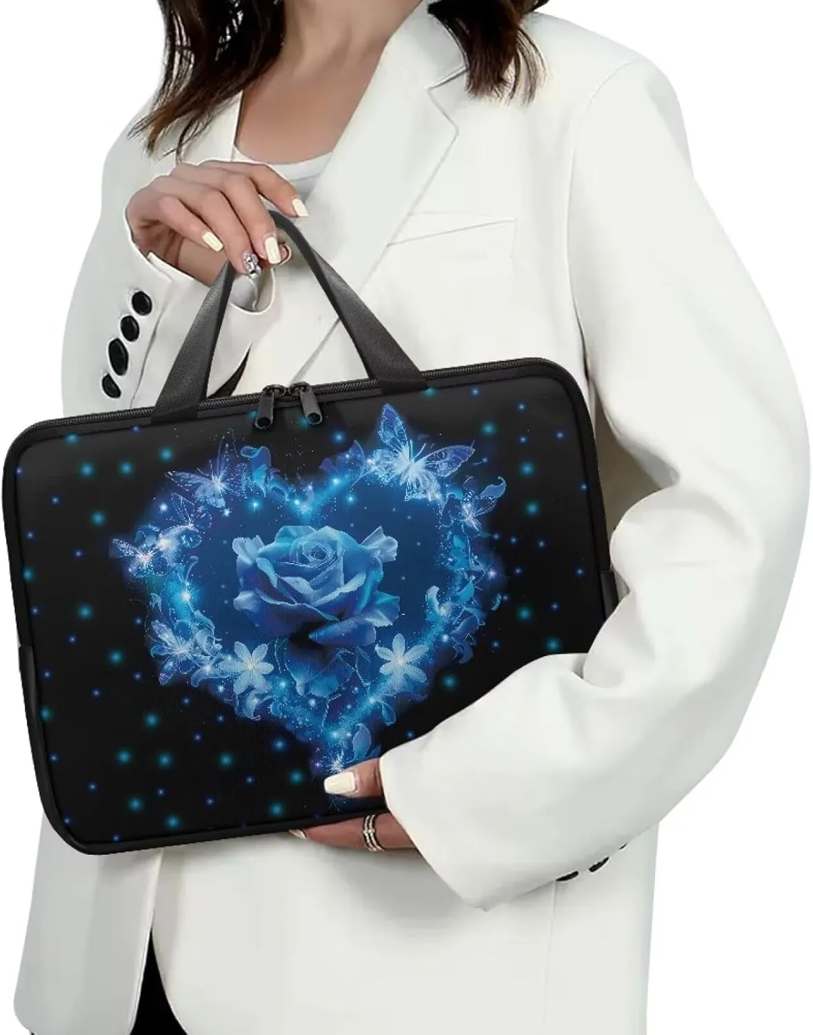 Laptop Carrying Case Pu Leather Laptop Bag Leather for Women Water-Resistant Leather Laptop Ba