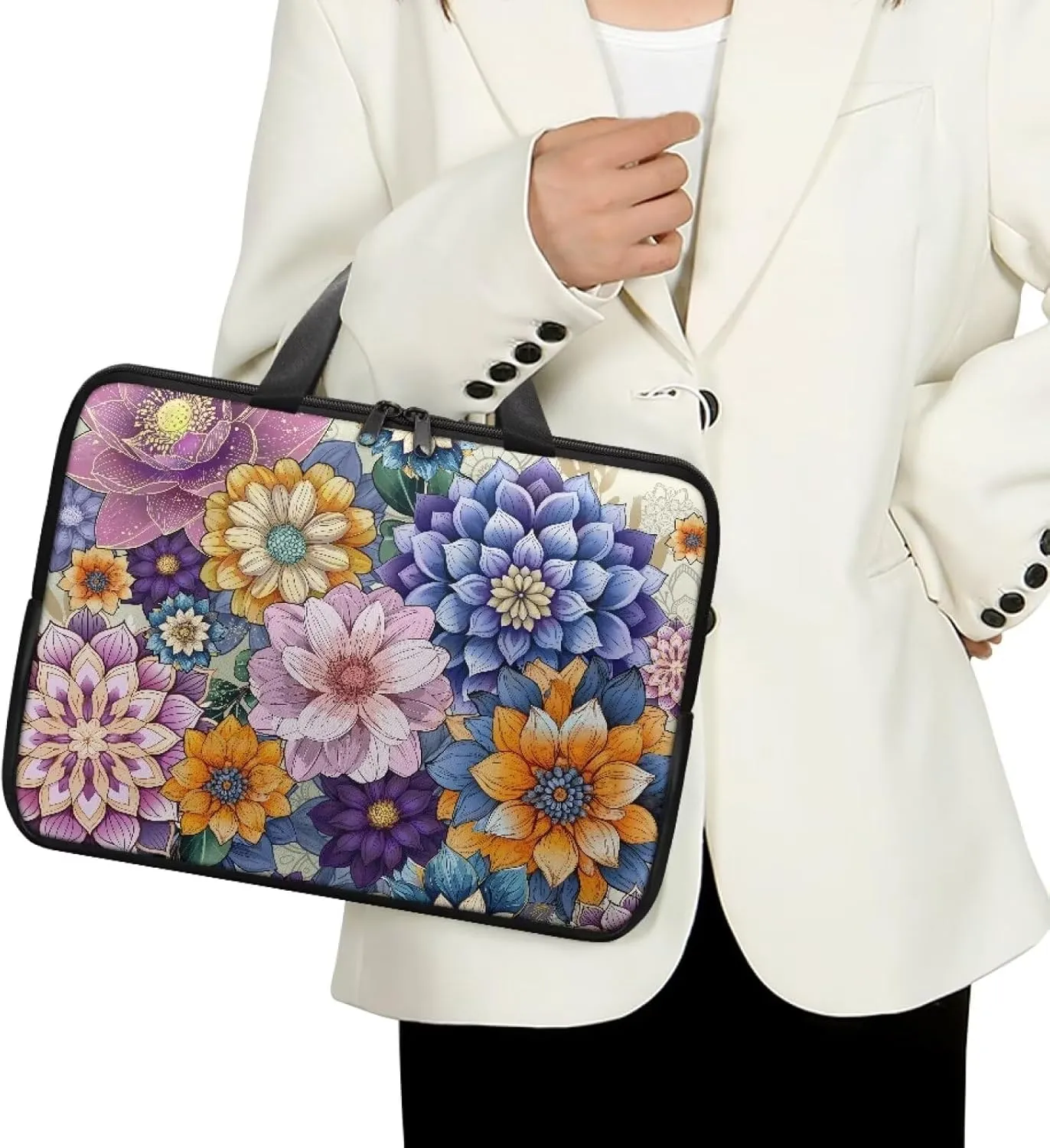 Laptop Sleeve Case,Water Resistant PU Leather Notebook Computer Pocket Case/Tablet Briefcase Carrying Bag