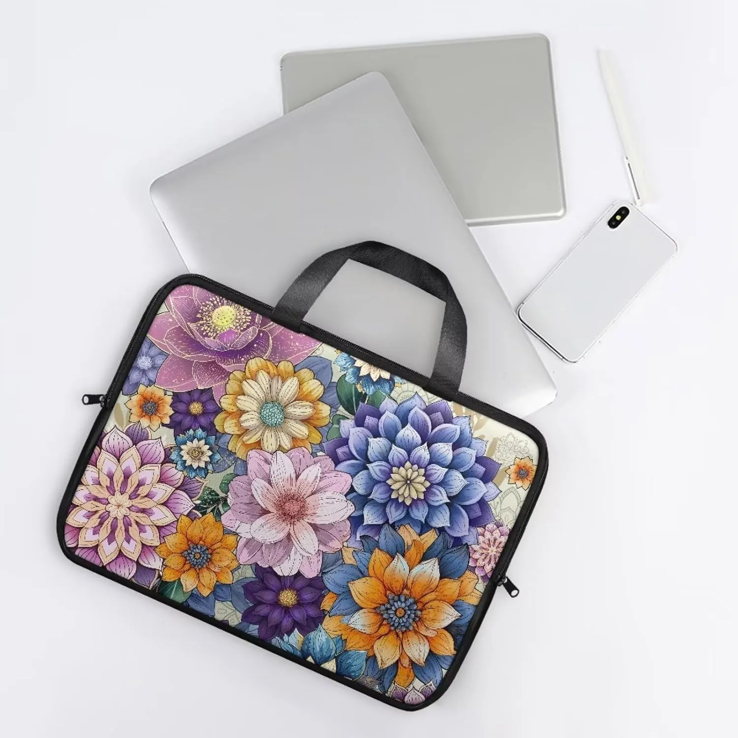Laptop Sleeve Case,Water Resistant PU Leather Notebook Computer Pocket Case/Tablet Briefcase Carrying Bag