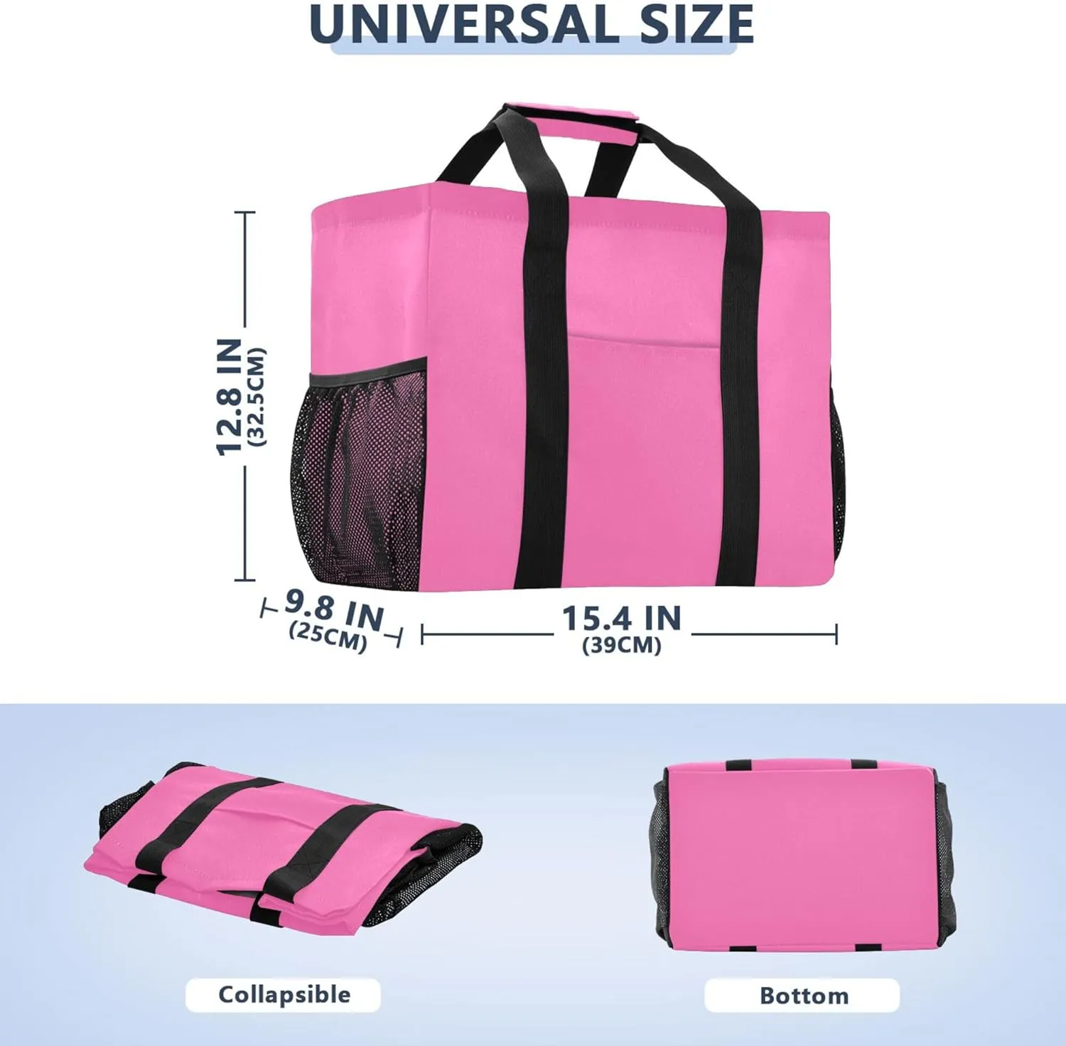 Large Utility Tote Bag For Women Foldable Large Beach Bag Water Resistant Canvas Laundry Tote