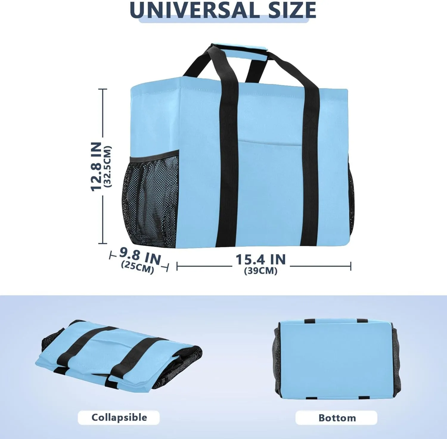 Large Utility Tote Bag For Women Foldable Large Beach Bag Water Resistant Canvas Laundry Tote
