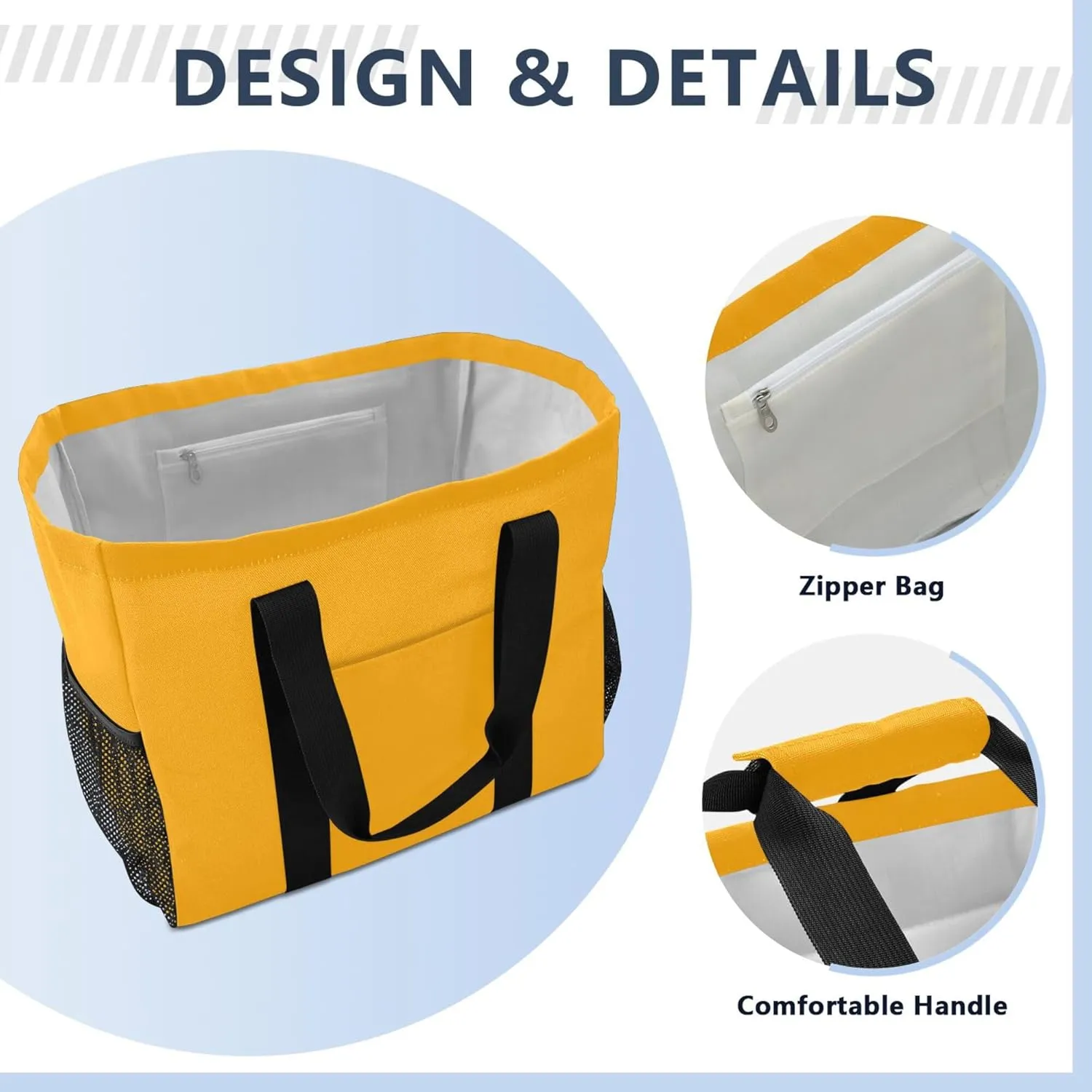 Large Utility Tote Bag For Women Foldable Large Beach Bag Water Resistant Canvas Laundry Tote