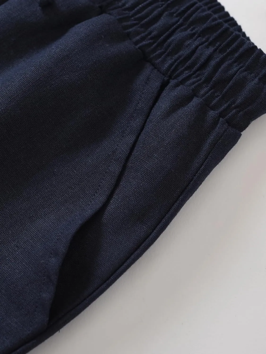 Latuza Women's Petite Length Linen Pants Wide Leg Lounge Pants
