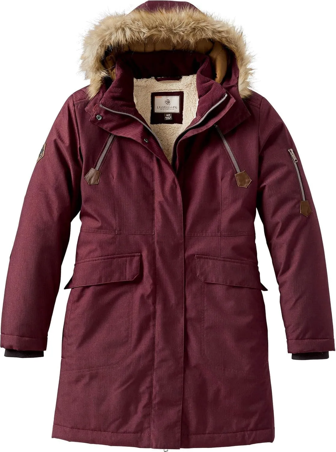 Legendary Whitetails Women's Water Resistant Anchorage Parka Winter Coat with Removable Hood