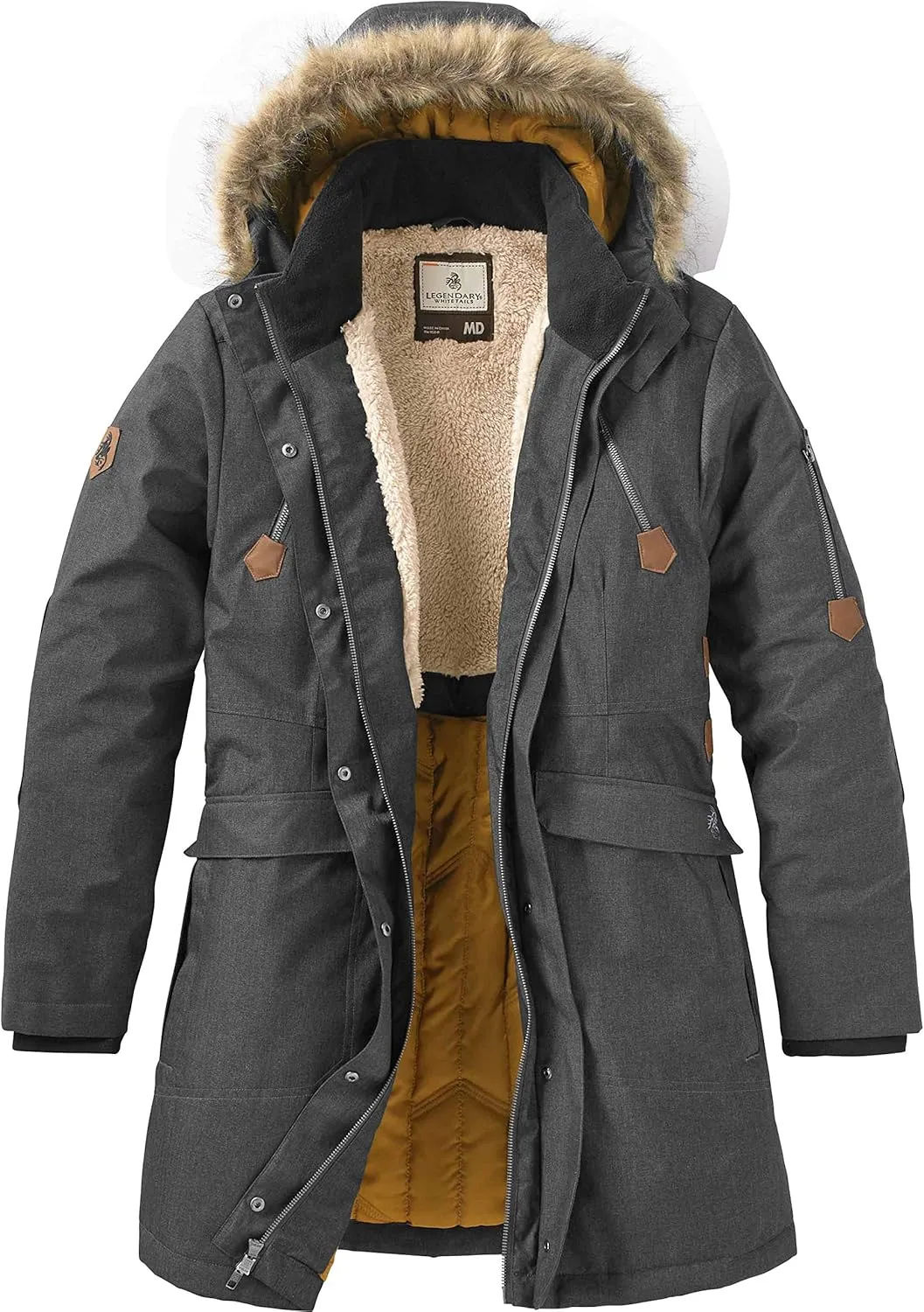 Legendary Whitetails Women's Water Resistant Anchorage Parka Winter Coat with Removable Hood