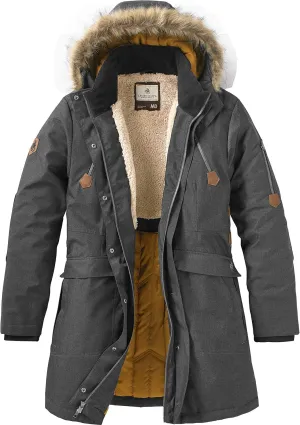 Legendary Whitetails Women's Water Resistant Anchorage Parka Winter Coat with Removable Hood