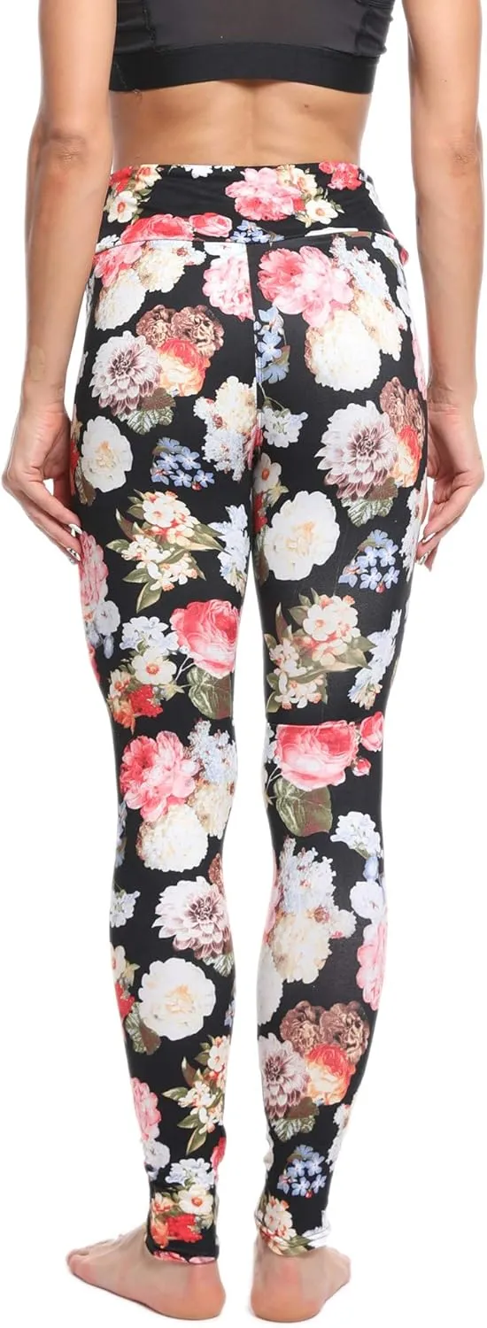 Leggings for Women Printed High Waist Ultra Soft Yoga Pants Comfy Workout Fashion Leggings -REG/Plus-150 Colors