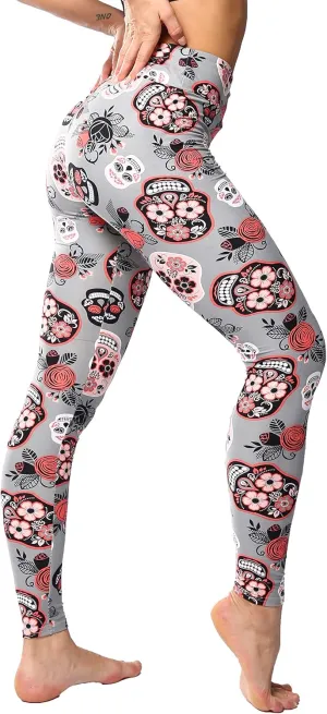Leggings for Women Printed High Waist Ultra Soft Yoga Pants Comfy Workout Fashion Leggings -REG/Plus-150 Colors