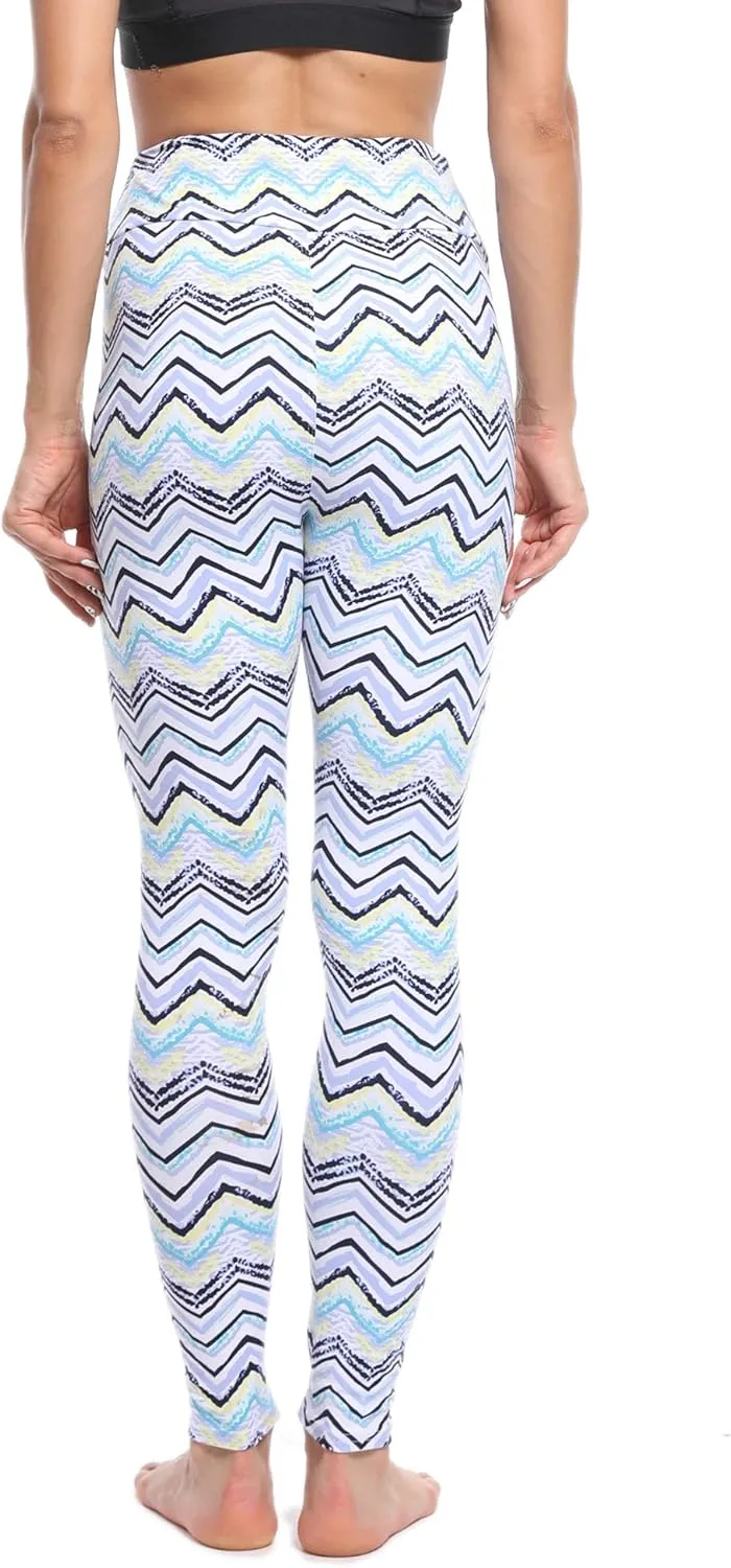 Leggings for Women Printed High Waist Ultra Soft Yoga Pants Comfy Workout Fashion Leggings -REG/Plus-150 Colors
