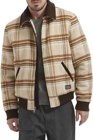 Levi's Men's Mixed Media Western Plaid Bomber Jacket