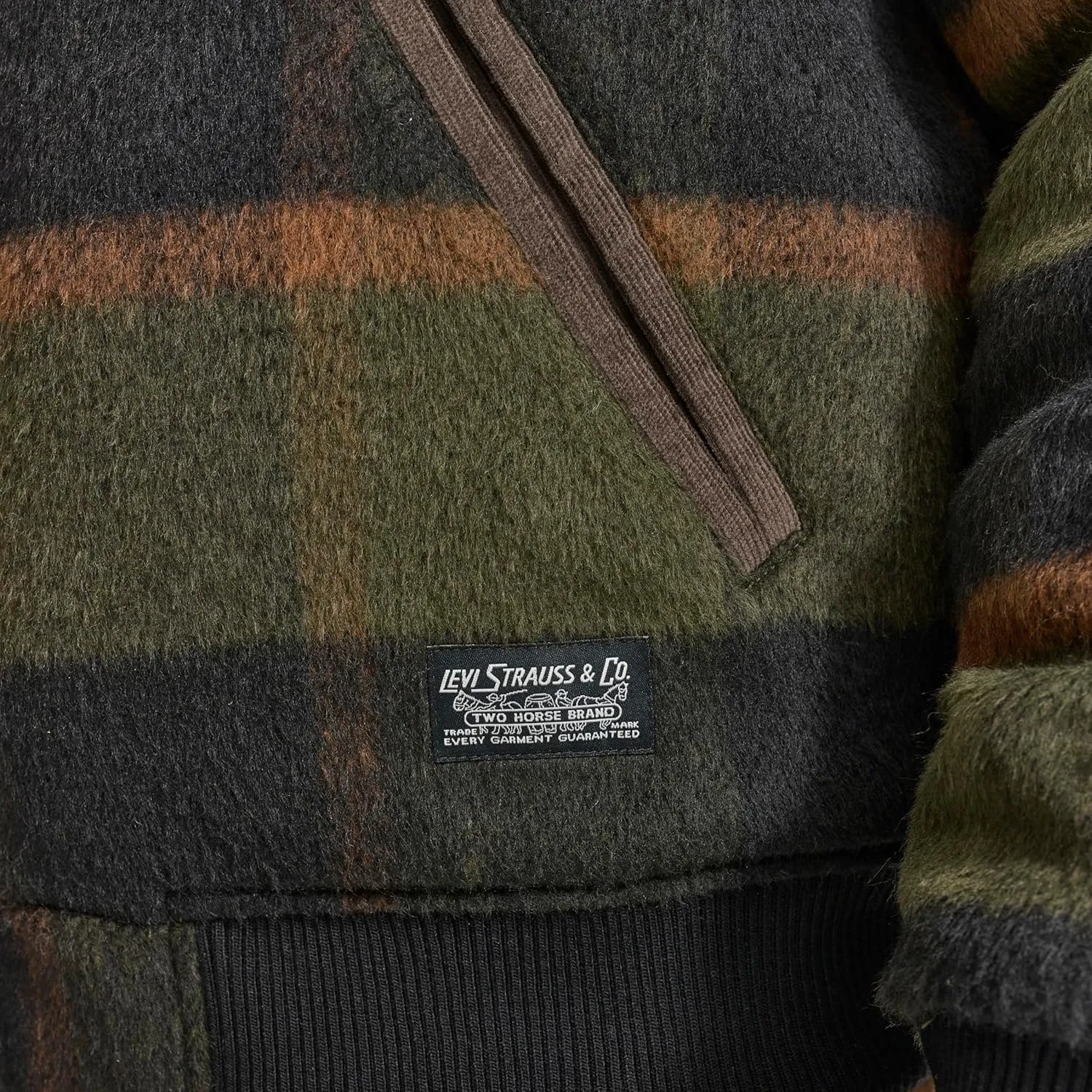 Levi's Men's Mixed Media Western Plaid Bomber Jacket