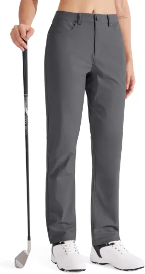 Libin Womens Dress Pants 29" 31" Stretch Straight Leg Work Slacks Office Business Casual Golf Pants for Travel Lightweight