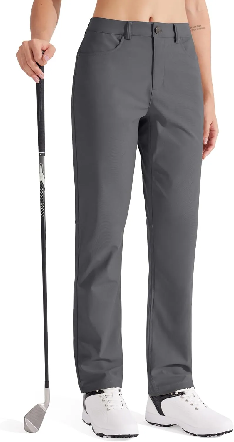Libin Womens Dress Pants 29" 31" Stretch Straight Leg Work Slacks Office Business Casual Golf Pants for Travel Lightweight